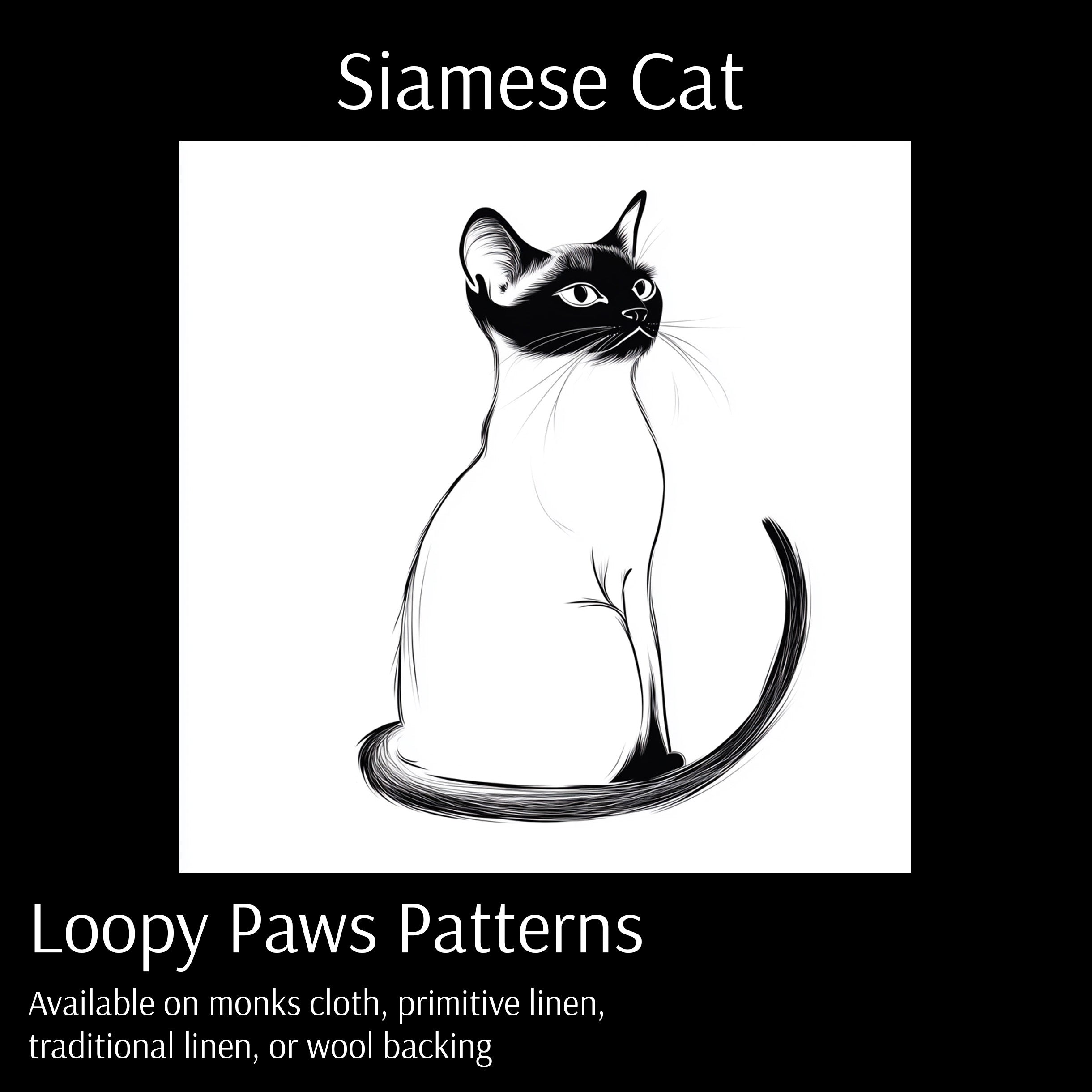 Siamese Cat - Loopy Paws Pattern